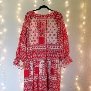 Eloquii Dresses - Eloquii Gathered Long Sleeve Boho Dress Eloquii Dresses - Eloquii Gathered Long Sleeve Boho Dress